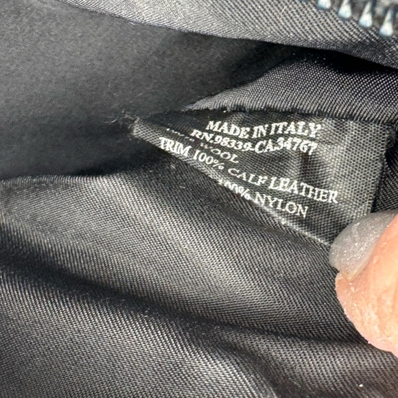 Prada - Authentic - Grey Wool & Black Leather Handbag - Picture 7 of 15